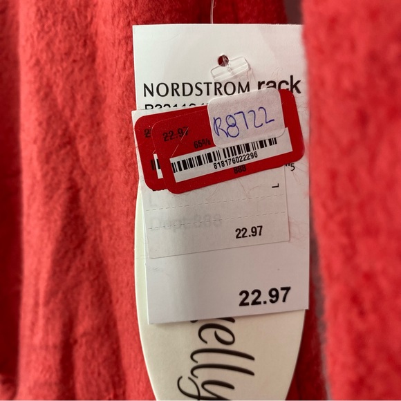 Ava & Yelly Kids Girls' Keyhole Tie Front Mock Neck Sweater Red Orange L NWT - Picture 3 of 4